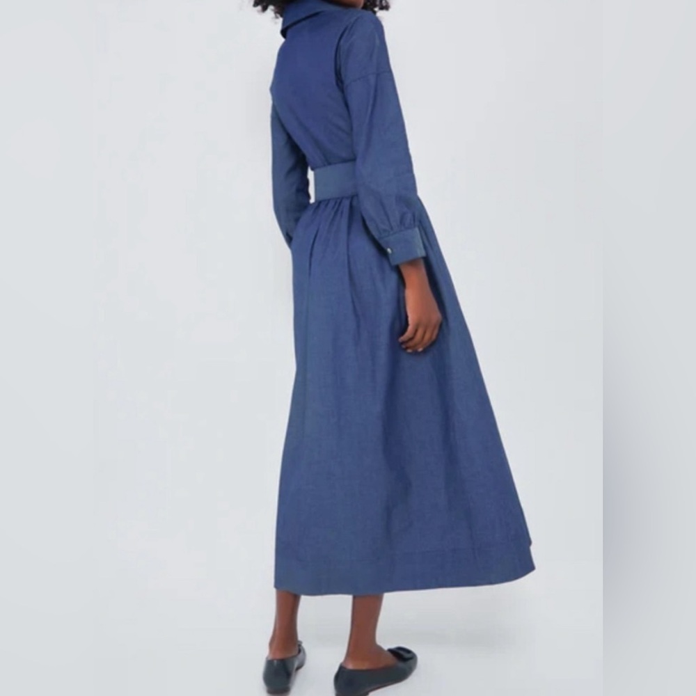 Tuckernuck X India Hicks Comporta Chambray Maxi Dress Sz M Ret $278 - Picture 12 of 12